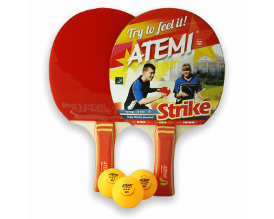 Набір для настільного тенісу Atemi Strike (2 рак+3 м 3*), фото 2