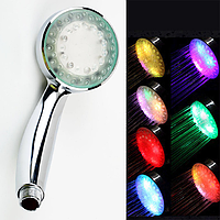 Насадка для душа LED SHOWER светодиодная с подсветкой Серебряная (10078)