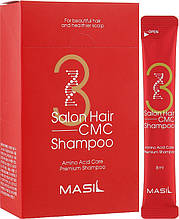 Шампунь відновлюючий з амінокислотами Masil 3 Hair Salon CMC Shampoo, 8 мл
