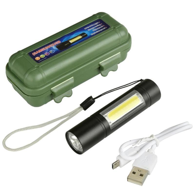 Ліхтарик кишеньковий Bailong BL-1501(510) ХРЕ+COB із вбудованим акумулятором Чорний