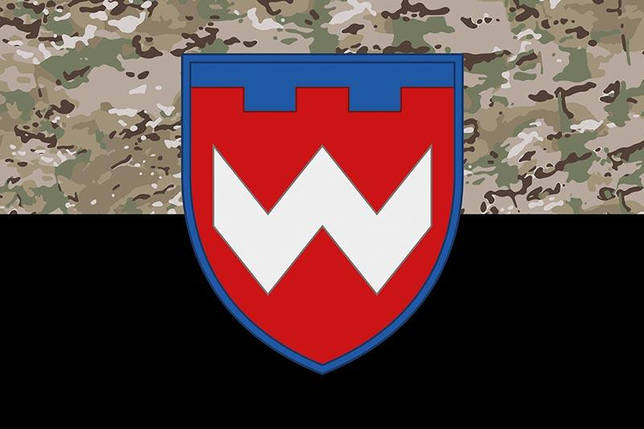 Прапор 126 ОБр СТрО ЗСУ камуфляж-чорний, фото 1