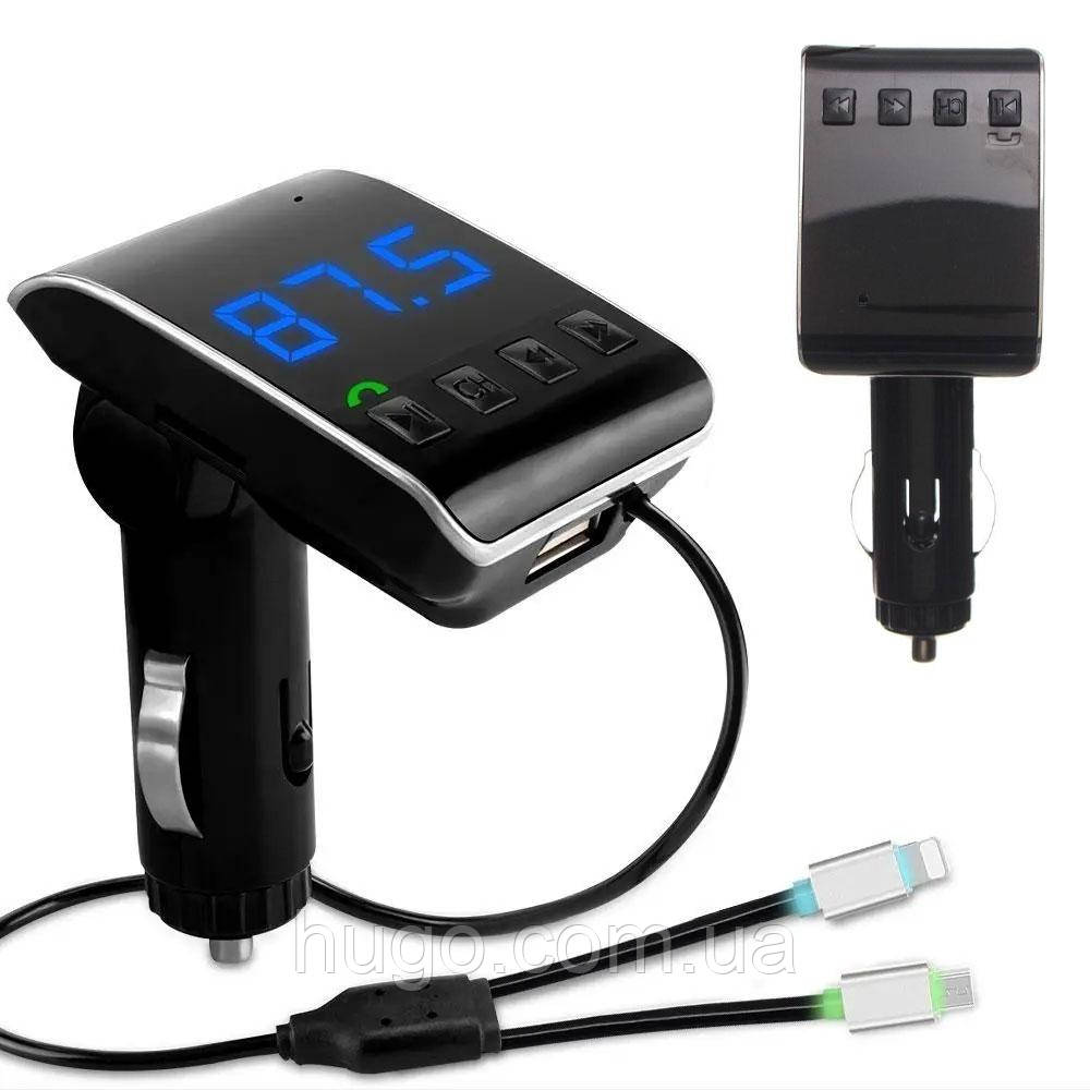 FM модулятор Bluetooth H22BT / Автомобільний FM модулятор-трансмітер / Трансмітер