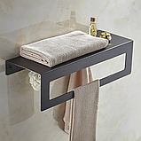 Полиця для ванної, душової кімнати під рушник металева, фото 2