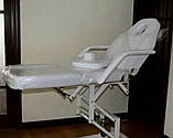 Кушетка косметологічна стаціонарна масажний стіл для косметолога з регулюванням CH-233 white, фото 4