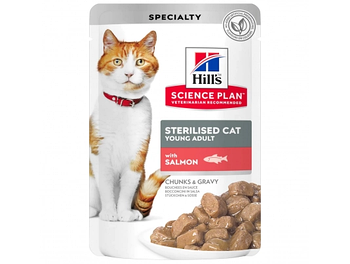 Корм ветеринарний для стерелізованих котів Wet SP Fel YA Ster Ch пауч 85г, Лосось