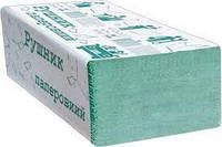 Полотенца бумажные V-сл. Альбатрос макулатурные зеленые, 1 сл, 160 л. (24х23см)