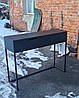 Туалетний столик із профільної труби і дерева, чорний, з висувними ящиками "ТП-5", фото 4