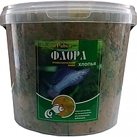 Корм ТМ Золота рибка, Флора, хлопья 5000 ml. Корм для ежедневного кормления живородящих, цихлид