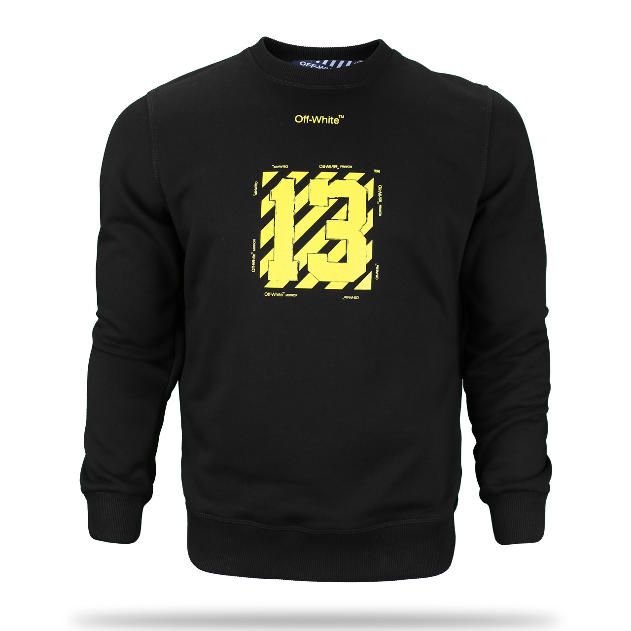 Світшот чорний з жовтим OFF-WHITE "13" BLK/YEL L (Р) 19-503-001