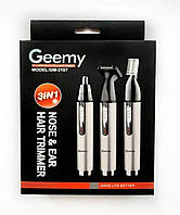 3 в 1 Триммер Geemy Gm-3107 для удаления волос из носа и ушей, для окантовки и подстригания бровей