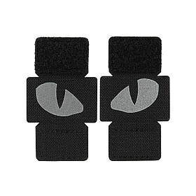 M-Tac нашивка Tiger Eyes Laser Cut (пара) Reflective Black Світловідбиваюча