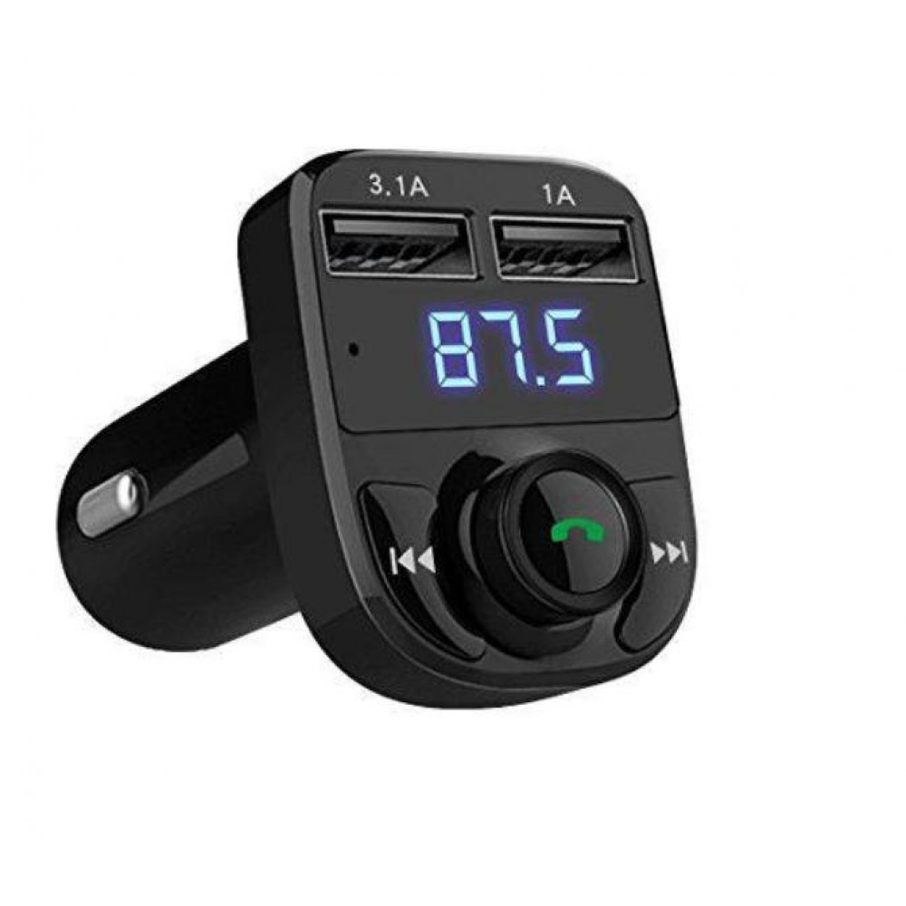 FM-трансмітер Car X8 (X3S) 2 USB Bluetooth Чорний (8251509)