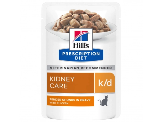 Корм ветеринарний для котів при захворюваннях нирок Wet PD Feline k/d Ch 85г, Курка