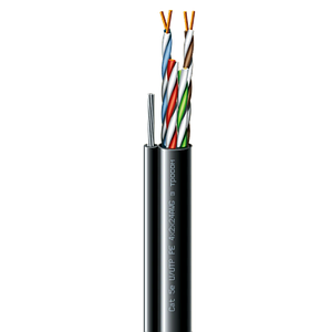 Кабель ЗЗКМ Cat. 5e U/UTP РЕ steel cord 4x2x24 AWG (k) трос (70910181) бухта 305м