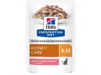 Корм ветеринарний для котів при захворюваннях нирок Wet PD Feline k/d Sal 85г, Лосось