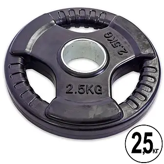 Диск обгумований для олімпійської штанги 2.5 кг Рекорд TA-8122-2_5, фото 1