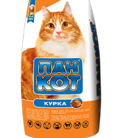 Корм сухой Пан Кот Курица, 10 кг