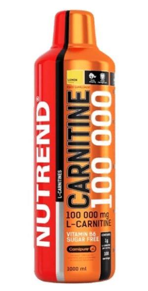 Рідкий карнітин Nutrend L-carnitine 100000 1000 мл Смак ; lemon, фото 1