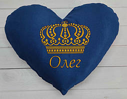 Подарункова подушка Іменна у вигляді сердечка