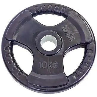 Диск обгумований для олімпійської штанги 10 кг Рекорд TA-5706-10, фото 3