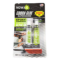 Клей епоксидний прозорий двокомпонентний 20 г Super Bond Cobra glue NOWAX NX48509