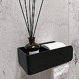 Тримач для туалетного паперу з полицею, фото 3