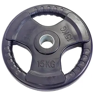 Диск обгумований для олімпійської штанги 15 кг Рекорд TA-5706-15, фото 2