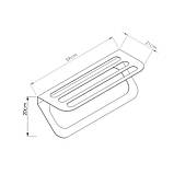 Полиця для ванної, душової кімнати під рушник металева, фото 2