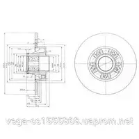 Тормозной диск Delphi BG9031RS на Opel Vivaro / Опель Виваро