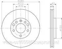 Тормозной диск Textar 92091903 на Opel Zafira / Опель Зафира