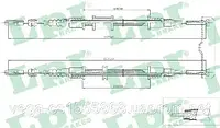 Трос ручного тормоза LPR C0571B на Opel Astra / Опель Астра