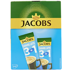 Кавовий напій Якобс 3в1 карамельне лате Jacobs caramel latte 24*12g 10пач/ящ (Код: 00-00013567)