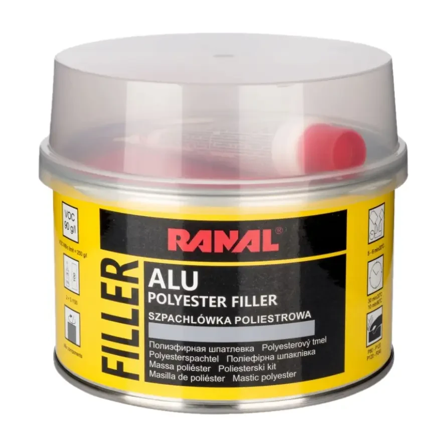 Шпаклювання Ranal ALU 0.5кг (Алюміній) / Шпаклювання з алюмінієвим порошком Ранал