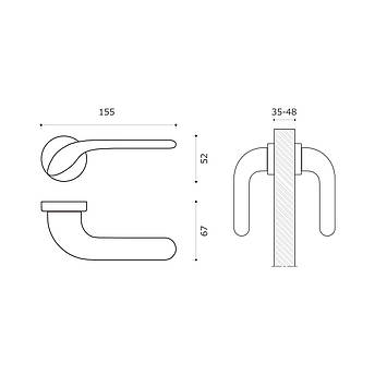 Ручка SYSTEM PALMA хром полірований, фото 2