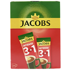 Кавовий напій Якобс 3в1 інтенсе Jacobs intense 24*12g 10пач/ящ (Код: 00-00013566)