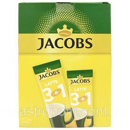 Кавовий напій Якобс 3в1 лате Jacobs latte 24*12g 10пач/ящ (Код : 00 ...