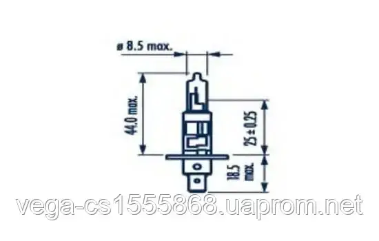 Лампа дальнього світла Narva 48630 на Ford Fiesta / Форд Фієста