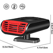 Автомобільний тепловентилятор/перегрівач Htonab, Amazon, Німеччина, фото 3