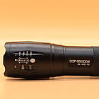 Ліхтар ручний акумуляторний BL-1831-Т6, з ZOOM, 5 режимів + 3 види зарядки / Потужний тактичний LED ліхтарик, фото 7