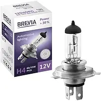 Галогенная лампа Brevia H4 Power + 30% 12V 60/55w