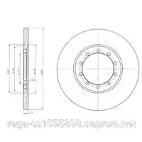 Тормозной диск Delphi BG4075 на Ford Transit / Форд Транзит