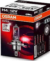 Автомобильная лампа OSRAM super H4 +30% 12V 55W