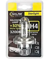 Галогеновая лампа Solar H4 12V 60/55W P43t-38 Starlight +30%