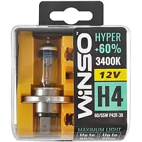 Галогенная лампа Winso Hyper +60% H4 60/55W 12V 712430 (2 шт)