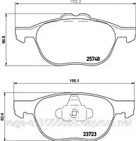 Тормозные колодки Textar 2574801 на Ford Kuga / Форд Куга