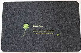 Придверний килимок "true love"  сірий 60*90 см