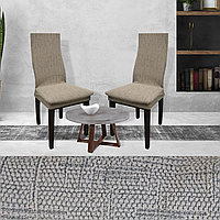 Чехлы накидки на стулья жаккардовые натяжные Турция, домашний текстиль чехлы на стулья для кухни Бежевый