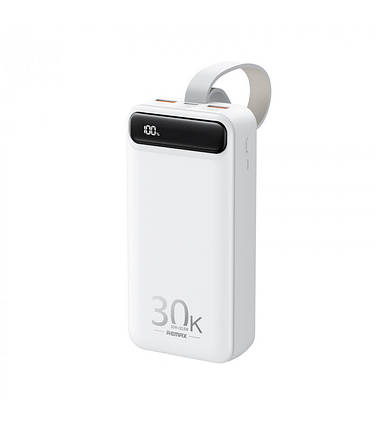 УМБ Повербанк (Powerbank) Remax Bole Series 20 Вт + 22.5 Вт PD+QC 30000 мАг з ліхтарем Білий (RPP-522), фото 2