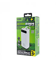 УМБ Повербанк (Powerbank) Remax Bole Series 20 Вт + 22.5 Вт PD+QC 30000 мАг з ліхтарем Білий (RPP-522), фото 2