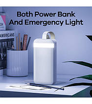 УМБ Повербанк (Powerbank) Remax Bole Series 20 Вт + 22.5 Вт PD+QC 30000 мАг з ліхтарем Білий (RPP-522), фото 3